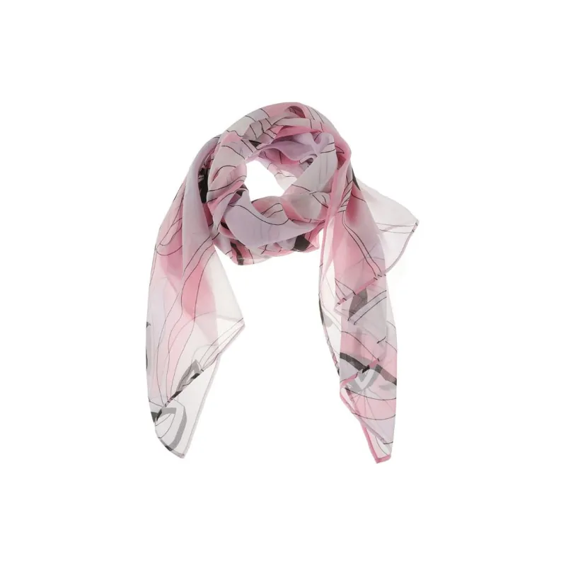 PINKO Floral print Chiffon Scarf-1