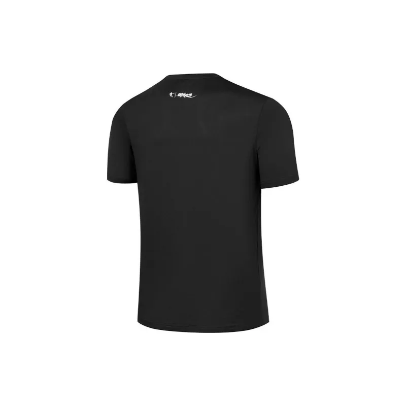 QIAODAN x QIANGFENGCHUIFU T Shirt Men's Black-1
