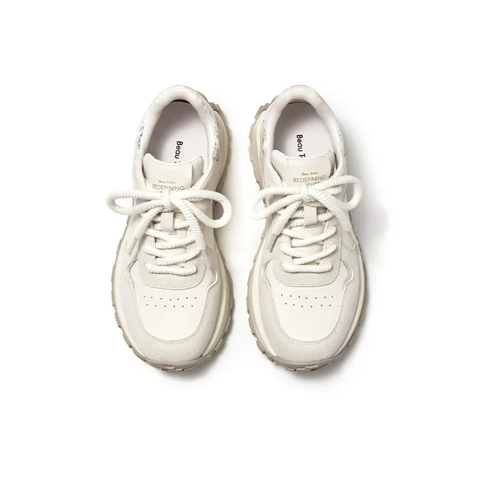 Beau Today Low Top Casual Shoes Women's Ecru-4