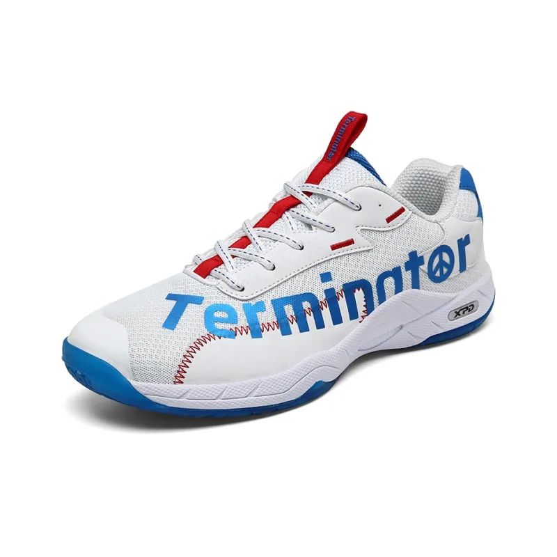 XPD Badminton Shoes Unisex Low Top White/Blue-1