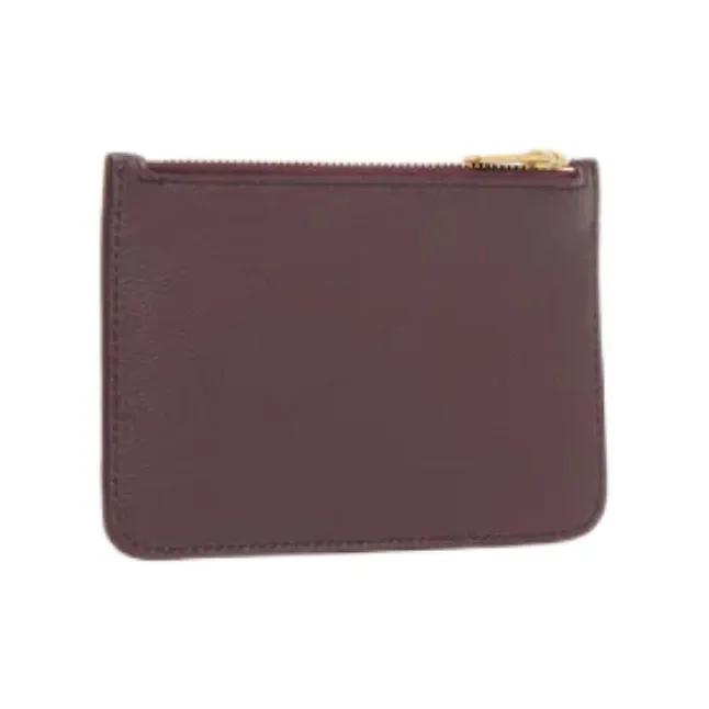 MANSUR GAVRIEL Calfskin Card Holder Women's Plum Red-1