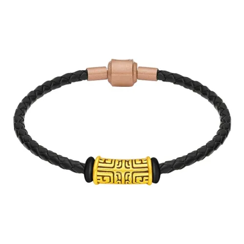 ALLOVE Black Gold Gluttony New Chinese Style Retro National Trendy Trendsetter Solid Gold Fixed Price Bracelets Men's