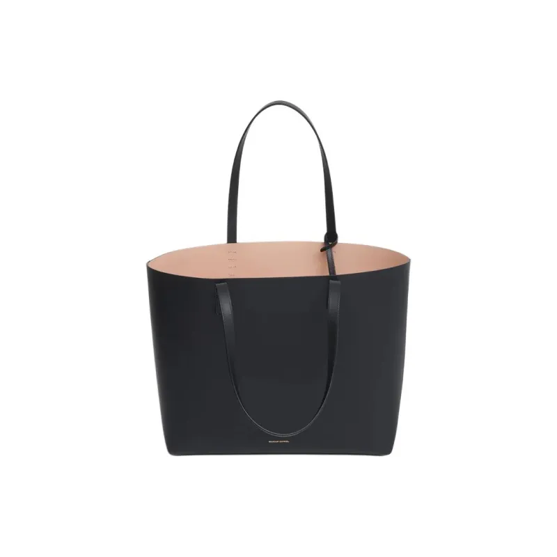 MANSUR GAVRIEL Plant Tanned Leather Tote Bag Shopping Bag Handbag Large Size Women's Black & Natural-2