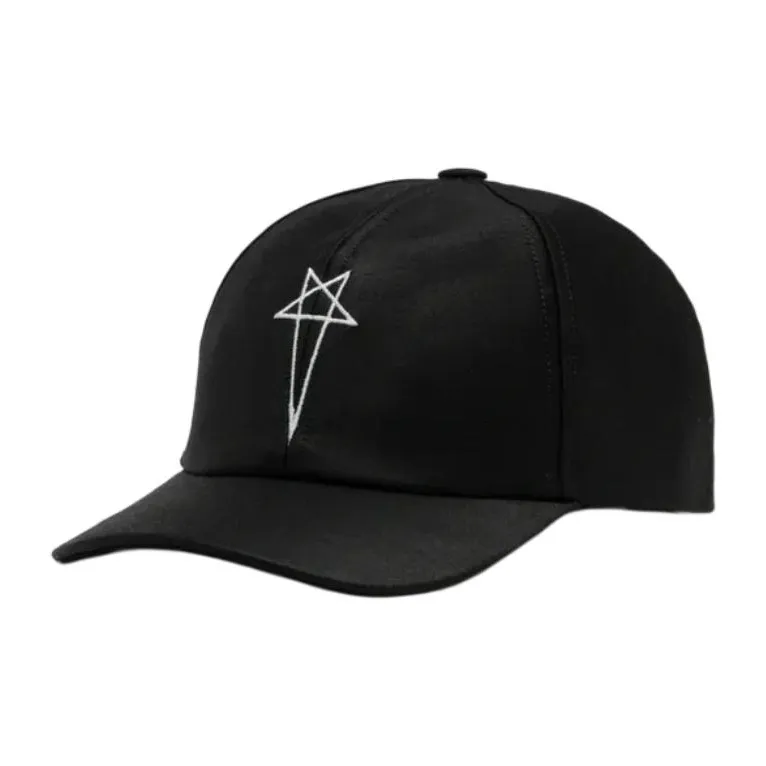 Rick Owens DRKSHDW Cotton Baseball Caps Men's Black-0