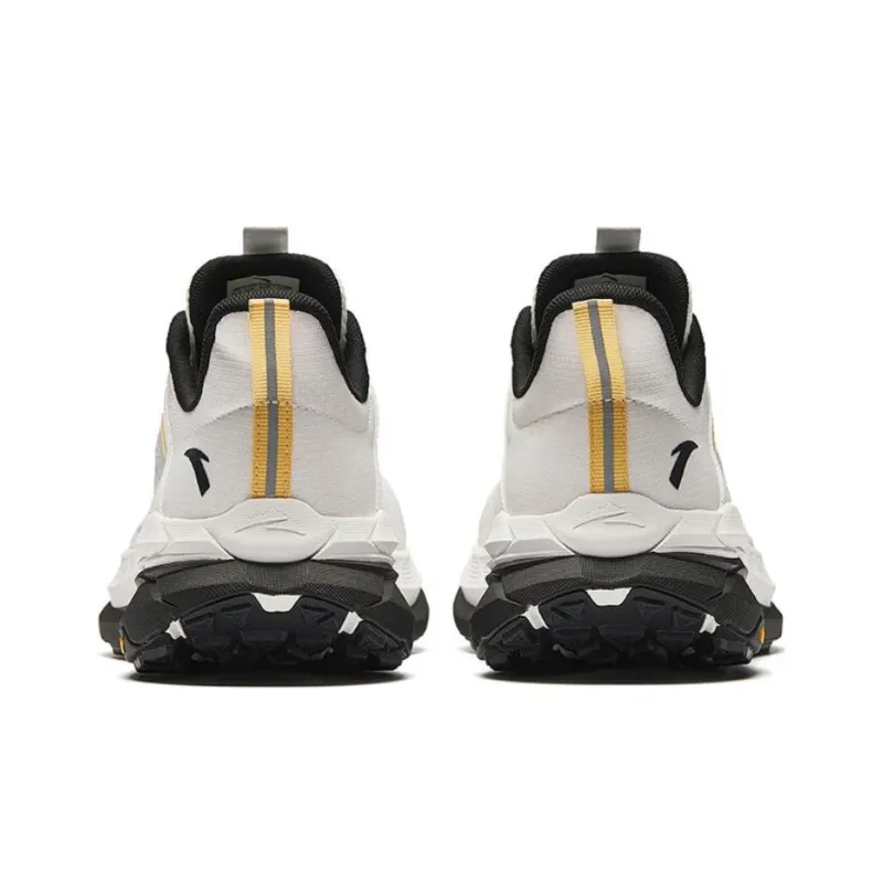 Anta Cushioning, Wear Resistant Low Top Running Shoes Men's White Black Yellow-3