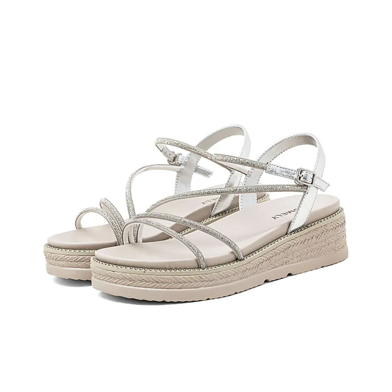 COMELY Beach Sandals Women's Silver-1