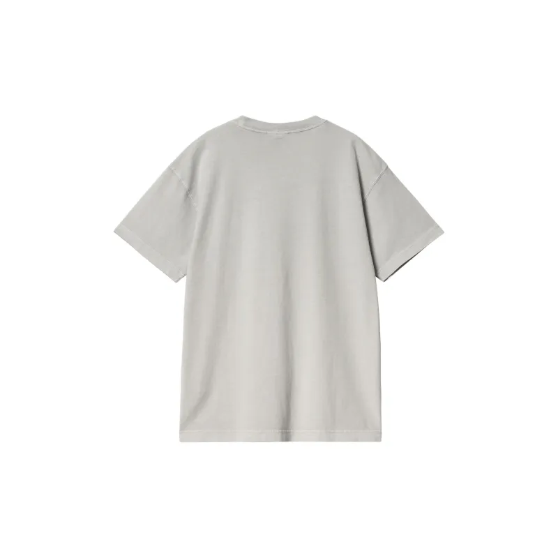 Carhartt WIP SS24 Garment Dyed Collection T Shirt Unisex Soundwave Silver-1