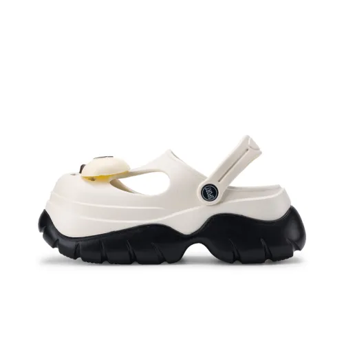 XMISTUO Fun DIY Cartoon Big Eye Cute Closed Toe Sandal Clogs Women's
