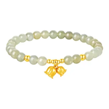 Emerald Dynasty Bracelets Pale Greenish-White Jade Women's