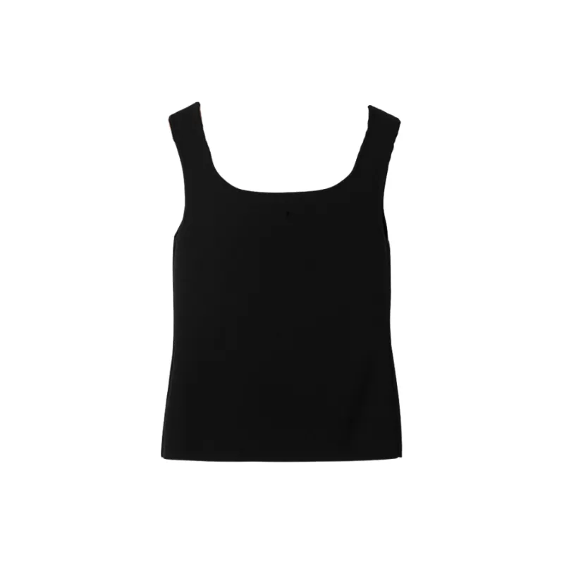 Late White Tank Tops Women's Black-1