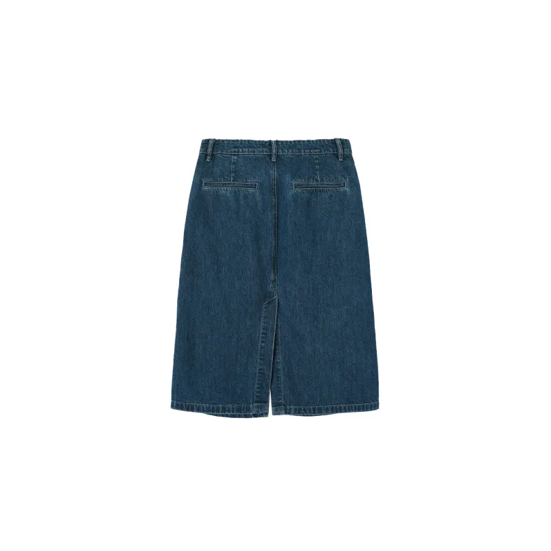 CONP Denim Long Skirts Women's Blue-1