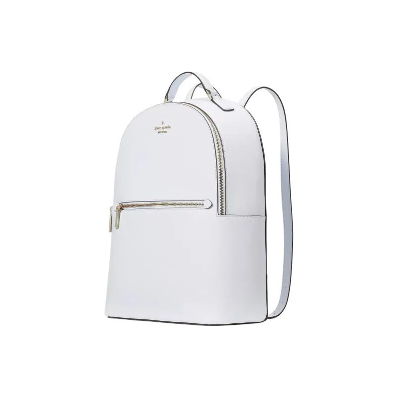 Kate Spade Saffiano Leather Backpack Large Size Women's White-1