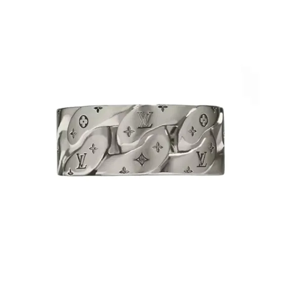 LOUIS VUITTON Palladium-Plated Brass Rings Men's Silver-0