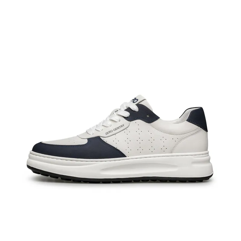 ZRO Skateboard Shoes Men Low Top White/White Gray/White Blue-1