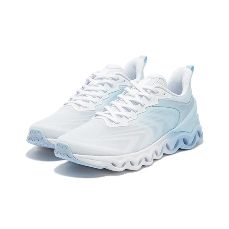 361° Cushioning Abrasion Resistant Lightweight Low Top Running Shoes Men's White Blue-2