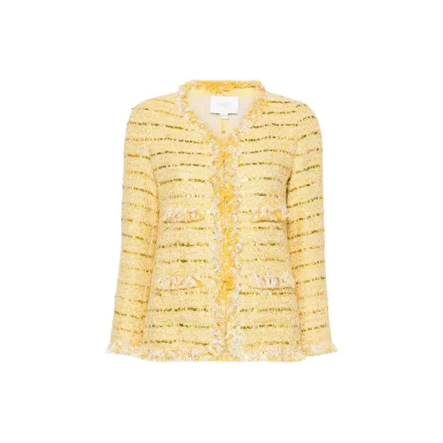 GIAMBATTISTA VALLI Sequin-embellished Tweed Fringed Jacket