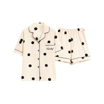 Sleep Student Dormitory Home Unisex Black And White Polka Dot