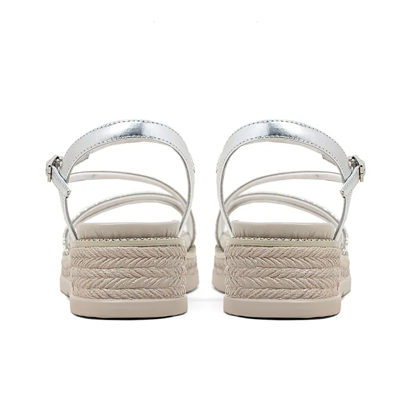 COMELY Beach Sandals Women's Silver-4