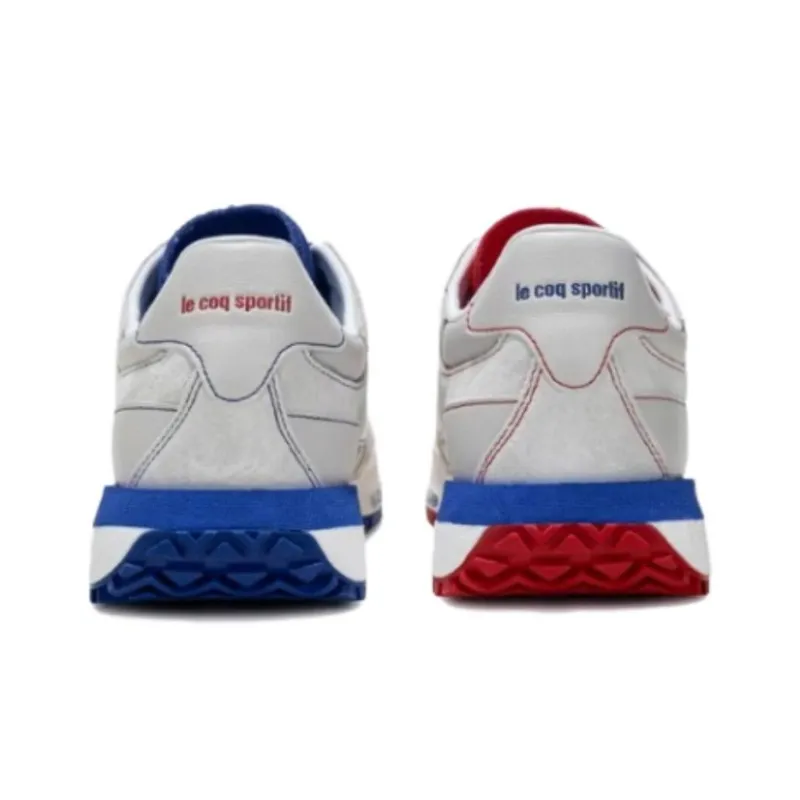 Le Coq Sportif Abrasion Resistant Support Low Top Casual Shoes Men's White Blue Red-4