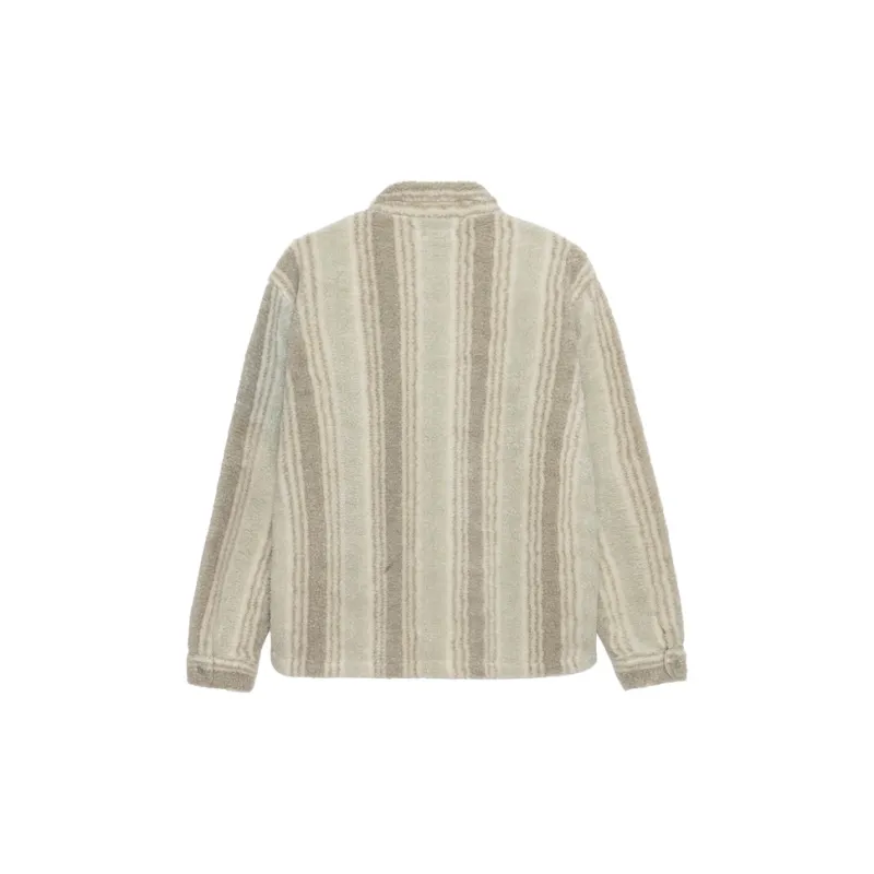 Stussy Striped Sherpa Shirt-11