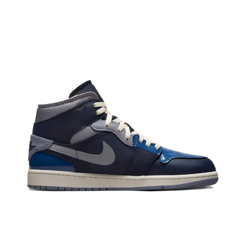 Jordan 1 Mid Se Craft Obsidian French Blue Ashen Slate White-1