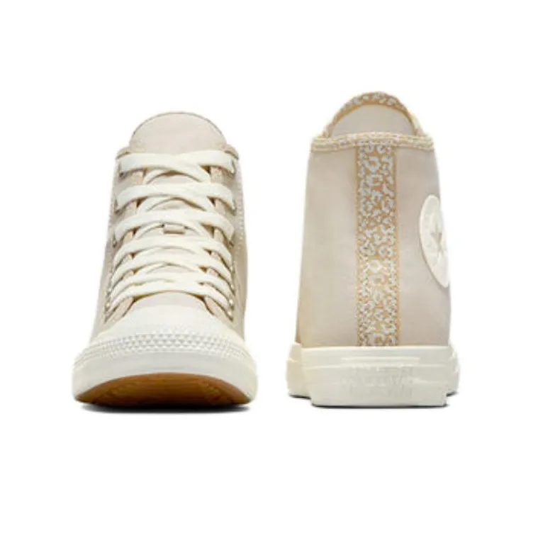 Converse Chuck Taylor All Star Leopard Durable Breathable High Top Canvas Shoes Women's Brown White-3