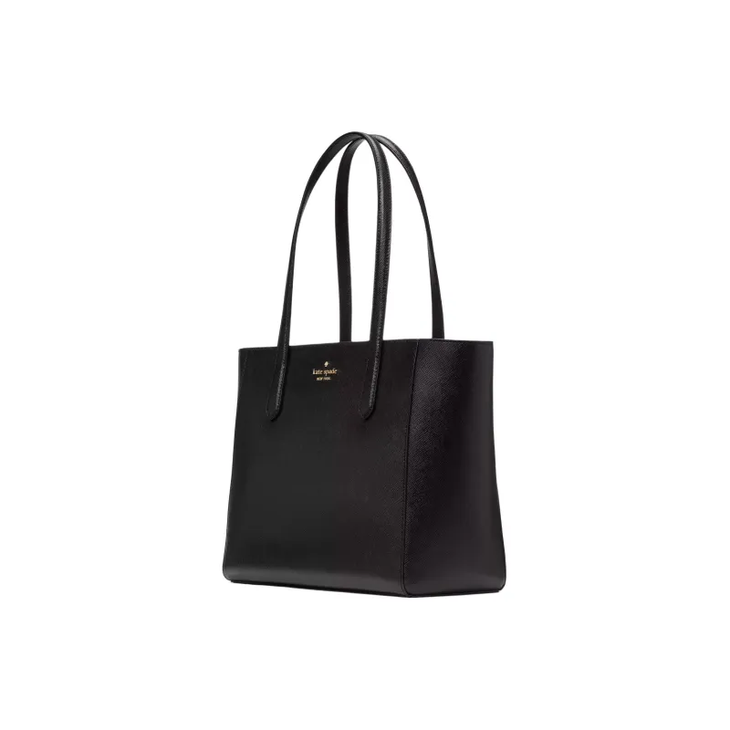 Kate Spade Staci Saffiano Leather Tote Bag, Shopping Bag, Handbag Medium Size Women's Black-1