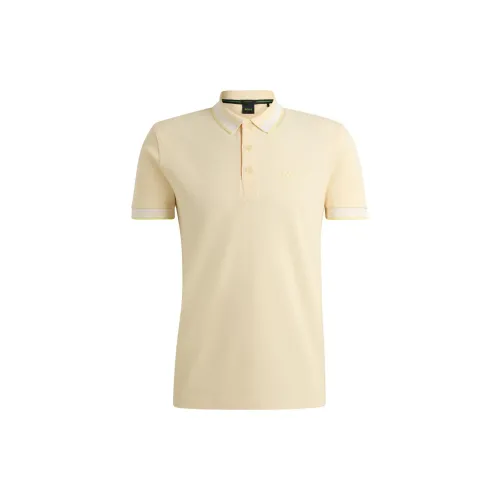 HUGO BOSS Polo Shirts Men Light Yellow