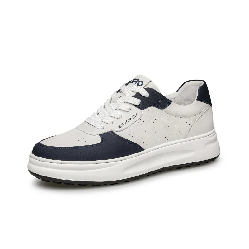 ZRO Skateboard Shoes Men Low Top White/White Gray/White Blue-2