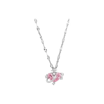 KADER 925 Sterling Silver Necklaces Women's Sweetheart Pink, Box
