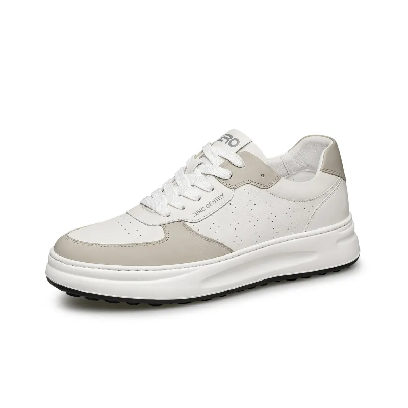 ZRO Skateboard Shoes Men Low Top White/White Gray/White Blue-8