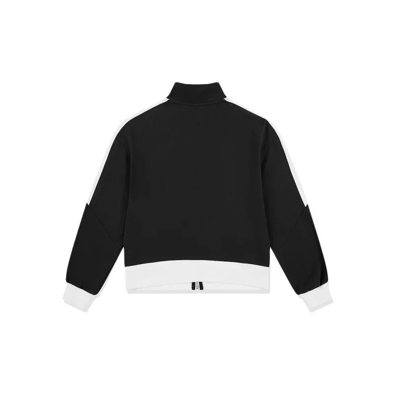 QIAODAN Jackets Coats Women's Black/Jordan White-1