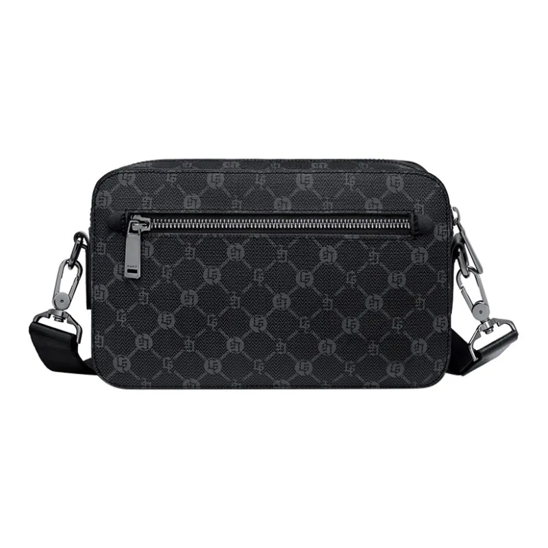 GOLF PVC/Synthetic Leather Shoulder Bag Regular Men's Gray & Black-3
