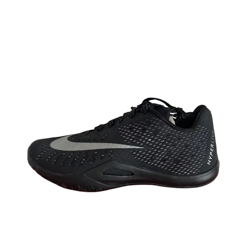 Nike Hyperlive Cushioning, Slip Resistant, And Abrasion Resistant Low Top Basketball Shoes Men's Black-0