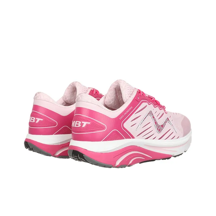 MBT Running Shoes Women's Low Top White/Rose Red-3
