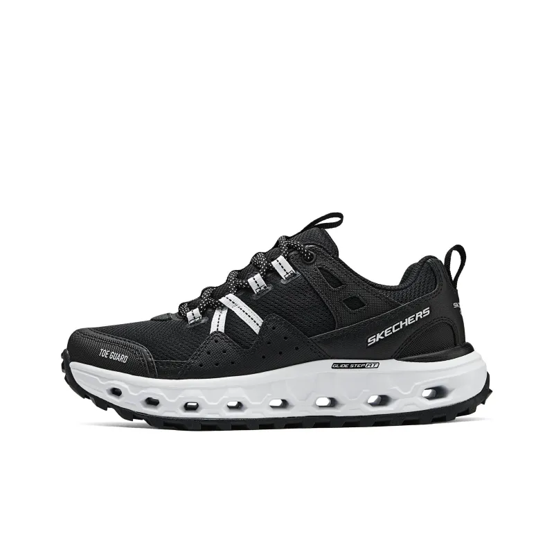 Skechers Cushioning Anti Slip And Wear Resistant Low Top Casual Running Shoes Women's Black-0