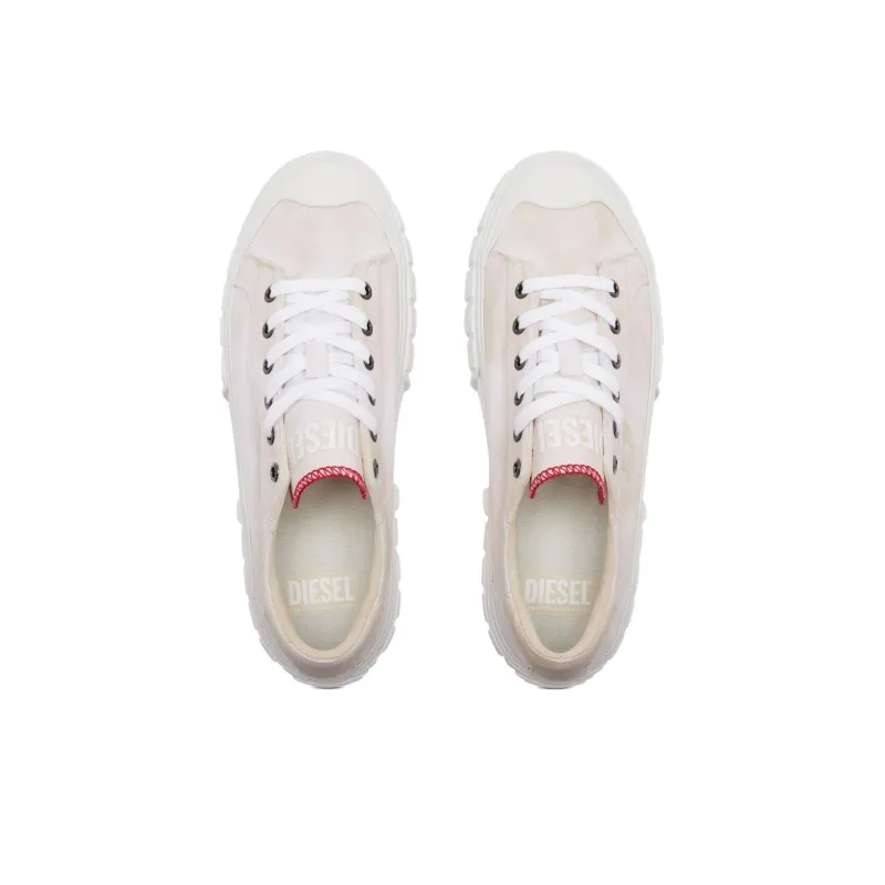 DIESEL S Hanami Low Top Skateboard Shoes Women's White-4