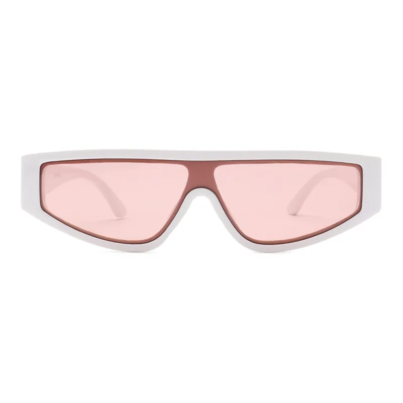 Pair Ponyo PC Irregular Shape Sunglasses Unisex White-1