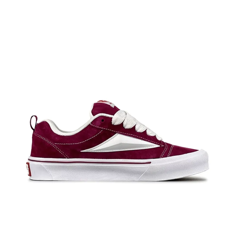 LuzaoT SUPER DRAG Anti Slip Wear Resistant Low Top Skateboard Shoes Unisex Burgundy-1