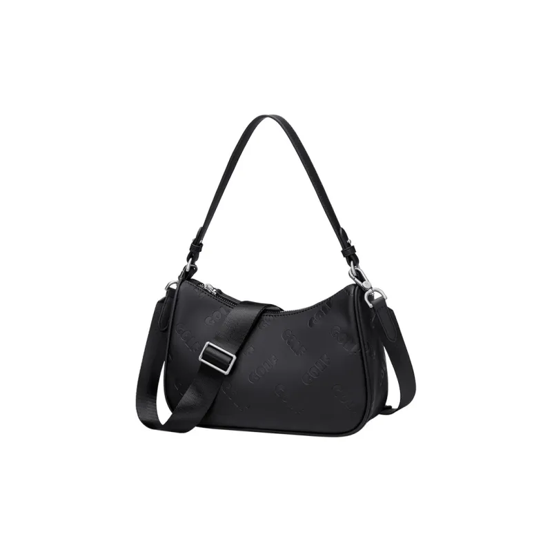GOLF PU Shoulder Bag Regular Women's Milkshake White/Tranquil Black-4