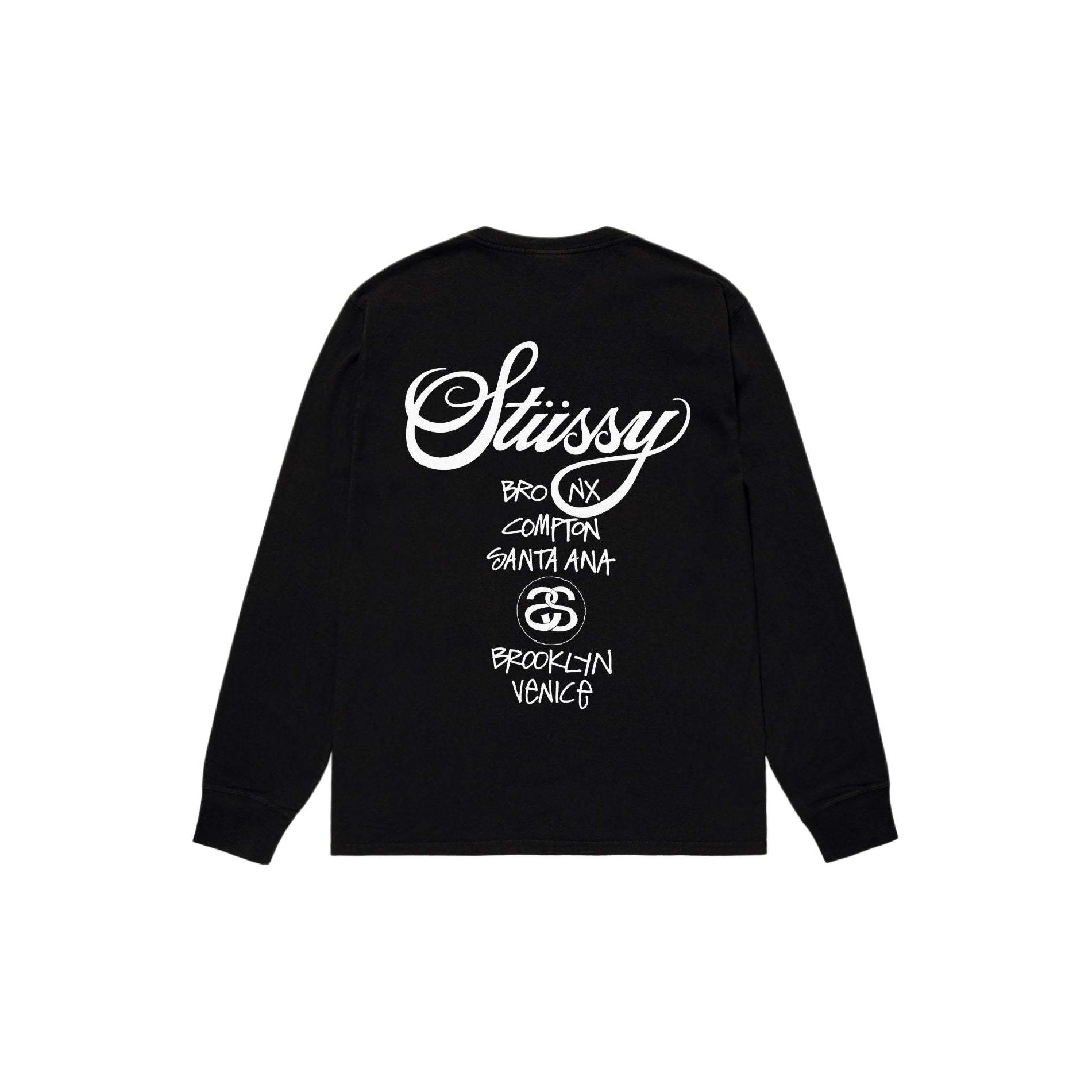 STUSSY WORLD TOUR LS TEE BLACK SMALL 10IJ1343 | BRAND BUYERS