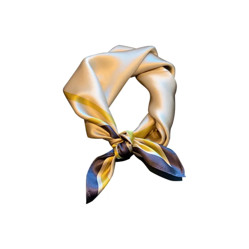 Youyoulan Silk Scarf Small Scarf Hair Band Ribbon Women's-0