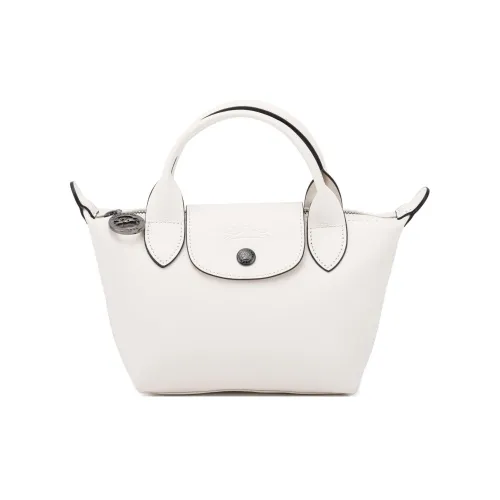 LONGCHAMP Le Pliage Xtra Cow Leather Dumpling Bag, One Shoulder Handbag Mini Women's Beige