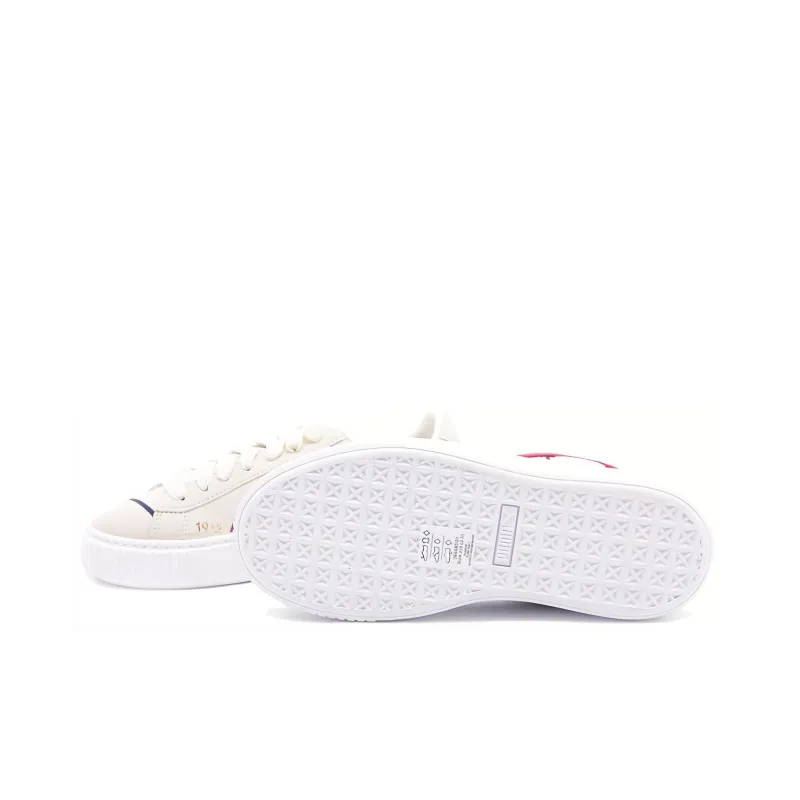 PUMA Suede Platform Courture 'White Red' Women's-7
