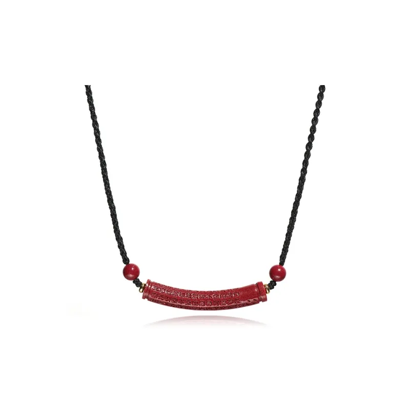 Moon Jewelry Reconstructed Cinnabar Necklaces Unisex-1