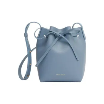 MANSUR GAVRIEL Saffiano Leather Bucket Bags Shoulder Bag Crossbody Bag Extra Mini Women's Sky Blue