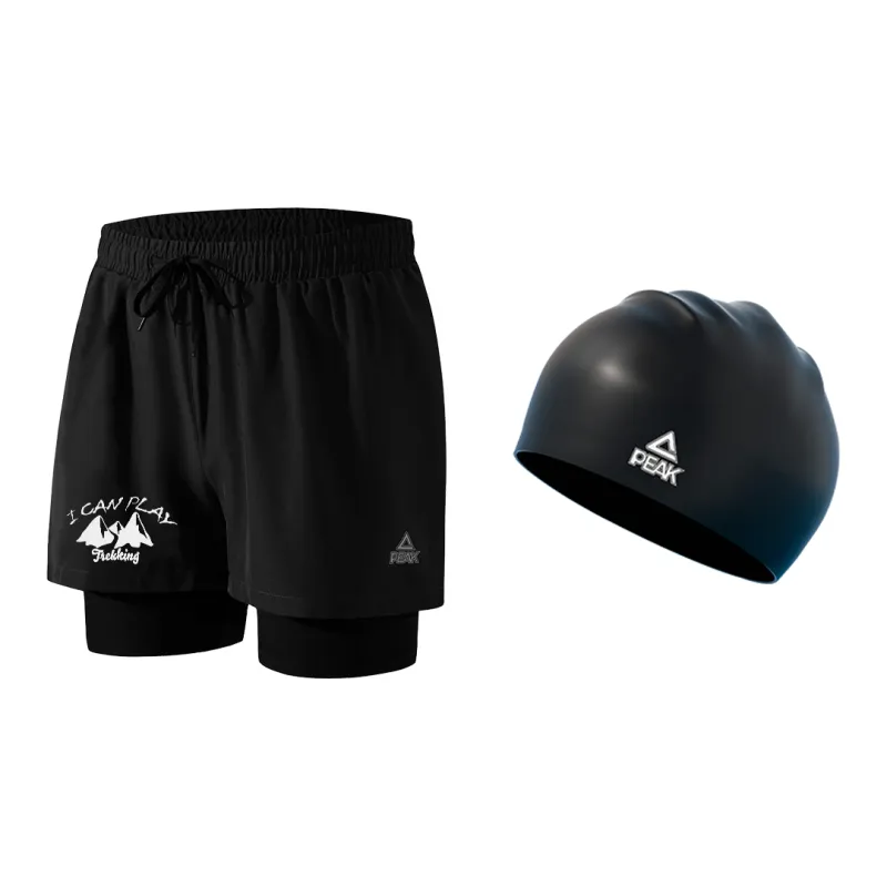 PEAK Swimming Sets Polyester Seaside, Swimming Pool Men's Black-1