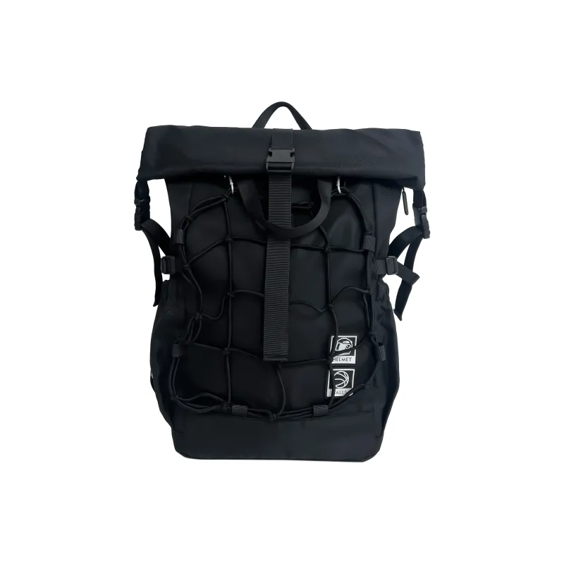 GEERDUN Nylon Backpack Unisex Black/Black Gray-3