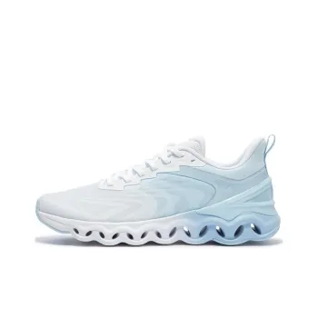 361° Cushioning Abrasion Resistant Lightweight Low Top Running Shoes Men's White Blue