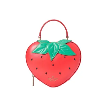Kate Spade Smooth Leather Shoulder Bag, Crossbody Bag Women's Red Multicolor
